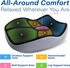 Car Seat Cushion for Driving, Car Seat Pillow for Short Drivers | Ergonomic Memory Foam Seat Cushion for Pain Relief, Adult Booster Seat for Car, Butt Cushion for Car, Truck, Office, B&G