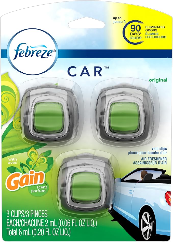Car Vent Clip Air Freshener, Gain Original, 0.037 Pound