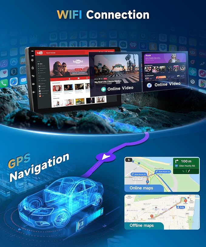 2+64G Car Stereo for Honda Civic 2012 2013 2014 2015 Wireless Carplay & Android Auto, 9 Inch Touch Screen Car Radio for Civic Bluetooth GPS Navigation DSP WiFi FM SWC for Honda Civic Radio