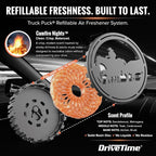 Truck Puck Campfire Night Fragrancee Car Air Freshener – Long-Lasting Car Deodorizer, Refillable Vent & Visor Clip Auto Air Freshener for Car, Truck & SUV, Premium Fragrance, Pack of 3