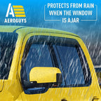 Extra Durable Window Deflectors Tape-On Window Visors Rain Guards Fit for Nissan Frontier 2022-2026 Crew Cab, Sun Visors, Wind Vent for Shades, Exterior Car Accessories - 4pcs. AG0663