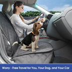 ALLANSING Front Seat Cover for Dogs with Side Flaps, Heavy Duty 900D Waterproof Seat Protector, Protects from Dirt & Scratches, for Pets & Daily Use, Fits Cars SUV Trucks Minivans (2-Pack)