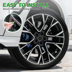 4 Pack Handmade Crystal Rhinestone Car Tire Valve Stem Caps, Universal for Cars, Trucks and Motorcycles - Green