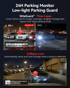 VC70 4K+2.5K Dash Cam Front and Rear, 8MP STARVIS 2 IMX678 Sensor, Dual HDR Hyper Night Clarity, 5.8GHz WiFi 6, 30MB/S Fast Download, Dash Camera with 24H Parking Monitor, 128G Card Included