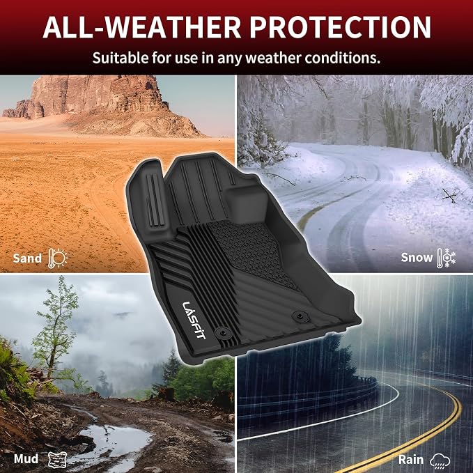 Floor Mats Fit for Subaru Forester 2024 2023 2022 2021 2020 2019 | All Weather TPE Custom Fit Easy Clean Durable No-curling Floor liners for Subaru Forester 2019-2024 1st & 2nd Row Car Mats
