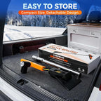 Telescoping 2-in-1 Snow Broom & Ice Scraper for Windshield, 32.5 in No-Scratch Snow Brush with Foam Head, Snow Remover Tool for SUV/Truck, Windows, Roof