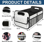 Car Trunk Organizer for SUV, Car Organizers and Storage with Reinforced Handles, Car Accessories for Women/Men 70L Waterproof Polyester Trunk Organizer(Large, Beige)