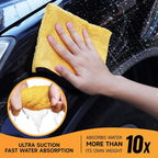 MRD's Home 3 Pack Microfiber Towels for Cars,16inch*14inch-420GSM Premium Microfiber Cleaning Cloth Car Drying Towel,Safe for Car Wash Scratch Free Strong Water Absorption