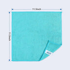 Microfiber Cleaning Cloth,100 Pack Cleaning Rags, Cleaning Towels with 4 Color Assorted, 11.5"X11.5" Shop Towels (Green/Blue/Yellow/Pink)