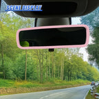 YoRise Car Rear View Mirror Protector Frame, Rearview Edge Cover (Pink) | Car Rearview Mirror Cover, Car Mirror Decoration Protector Accessories for Most Cars