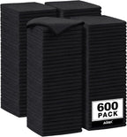 AIDEA Microfiber Cleaning Cloth-600PK, Soft Microfiber Towels for Cars, Absorbent Cleaning Rags, Lint-Free Streak-Free Wash Cloths for House, Kitchen, Window(12in.x12in), Black