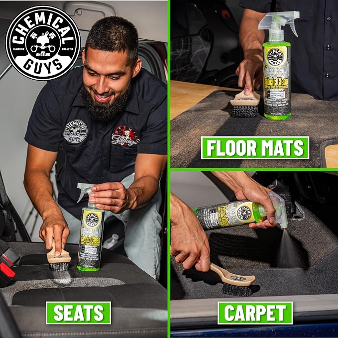 Foaming Citrus Fabric Clean Carpet & Upholstery Cleaner - Car Carpet Cleaner Spray for Seats and Floor Mats, Removes Stains &Odors, Safe for Cars, Home and Office, 16 oz Citrus Scent