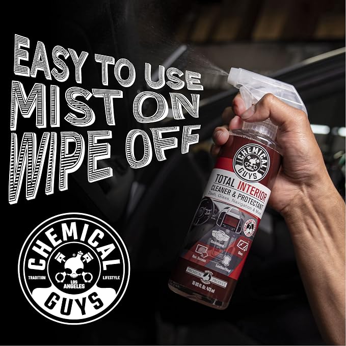 SPI22516 Total Interior Cleaner & Protectant (Safe on Dash, Leather, Vinyl, Plastics, Trim, Glass, Fabric & More), 16 Fl Oz (Pack of 2) (Black Cherry Scent)
