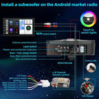 3000W Under Seat Subwoofer with Amp 10" Slim Powered Car Audio | 3-Way Full Range Sound with RGB Beat Sync LED, Bass Boost, Low Pass Filter, Plug & Play Design for Trucks SUVs and Cars