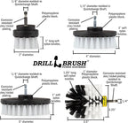 Interior Car Detailing Set - Soft Bristle Power Scrubber Attachments for Cleaning Car, Truck, Upholstery, Carpet, Leather, Seats, Wheels, Rims, Dash, Console, & Trim - Nylon Auto Scrubber