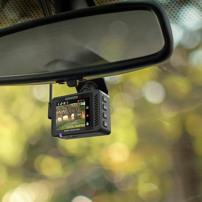DRV-A310W GPS Dash Cam, Full HD Dashboard Camera, WDR/HDR Car Camera with Bluetooth & Wi-Fi Connectivity, G-Sensor, Collision Detection, Optional Rear Camera Support