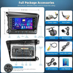 5G WiFi Upgrade Android 15 Car Radio for Honda Civic 2012 2013 2014 2015, 7 Inch IPS Touch Screen with Wireless CarPlay Android Auto, GPS/Bluetooth/FM/SWC/Type C/1080P Backup Camera, 4+64G
