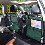 Hunter Green Car Seat Organizer for Kids Backseat Kick Mat with Adjustable Strap Back of Seat Protector for Vehicle Car SUV 1 Pcs