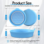 Car Cup Coaster Universal Non-Slip Cup Holders Bling Crystal Rhinestone Car Interior Accessories 2 Pack Light Blue
