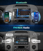 8Core 4G 64G Radio for Ford F150 F250 F350 Fusion Edge Explorer Expedition Car Stereo,7inch 1080P HD IPS Touchscreen,5.0 Bluetooth,Wireless Carplay Android Auto,DSP GPS WiFi FM/RDS AHD Backup Camera