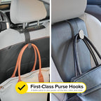 Headrest Hook (2-Pack) - Car Accessories | For Hanging Bags And Purses, Simple Seat Back Hangers, Car Essentials, Road Trip Essentials For Adults
