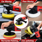 Rotary Buffer Polisher,1200W 6-inch/ 7-inch Car Buffer,Car Polisher Waxer Kit with 6 Variable Speed 1000-3500RPM & 4 Polishing Pads,Detachable Handle for Boat,Car Polishing and Waxing