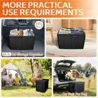 Car Seat Extender for Dogs, Backseat & Frontseat Extender for Large Dog up to 200 LBS, Foldable Seat Gap Filler for Most Cars with Detachable Lid