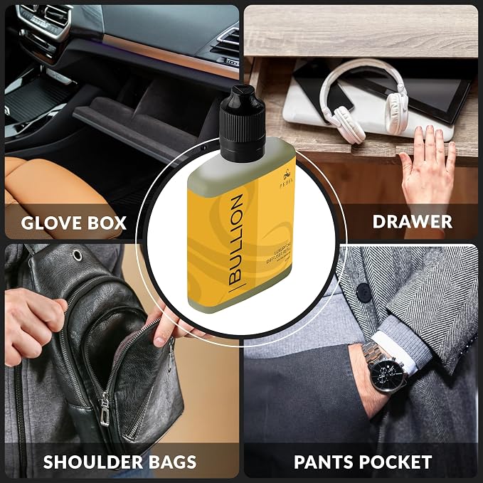 Bullion Car Air Fresheners (Refill) | Affordable Car Air Fresheners for Men | 50ml Diffuser Refill | 6 Months Freshener Long Lasting | Gift-Ready Men's Pefume by