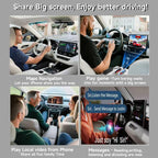 Car Screen Mirroring Adapter with Wireless CarPlay - Supports Watching Any App (YouTube, Net-flix, TikTok, etc.), Siri Control & Phone Charging, Compatible with Factory-CarPlay Equipped Vehicles.