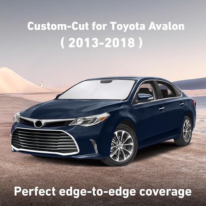 Windshield Sunshade Compatible for Toyota Avalon 2013-2016 2017 2018, Sun Visor for Front Windshield & Window Sun Shade Cover, UV Heat Blocker & Protector, Car Accessories