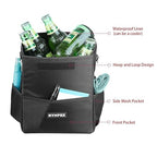 Car Trash Can with Lid - Leakproof Garbage Bin Car Organizer Bag, Foldable Vehicle Trash Bin with Structure Support, Automotive Truck Accessories for Women & Men (2 Gallon/7.5L)