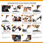 Tubeless Tire Gun Puncture Repair Kit with Mushroom Plug for Tyre Punctures and Flats on Cars, Motorcycles, ATV, Trucks & Tractors (Gun Puncture Kit with Hole 15 Plugs, Black)