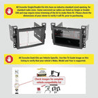 ICGM12BN Double DIN Radio Install Dash Kit Compatible with Select 2004-09 Non-Amplified Chevrolet and Pontiac Vehicles - Complete Car Stereo Installation Kit - See Vehicle Fit Guide in Images