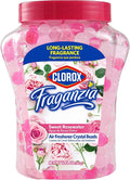 Fraganzia Crystal Beads Air Freshener, Long Lasting Room Deodorizer and Odor Eliminator Gel Beads to Freshen Home, Car, or Office, Sweet Rosewater Scent, 12 Fl Oz