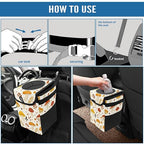 Car Trash Can – Multi-Purpose, Lightweight and Portable with Durable Water-Resistant Coating, No Installation Required, Practical and Ample Capacity, Variety of Colors.Mushroom