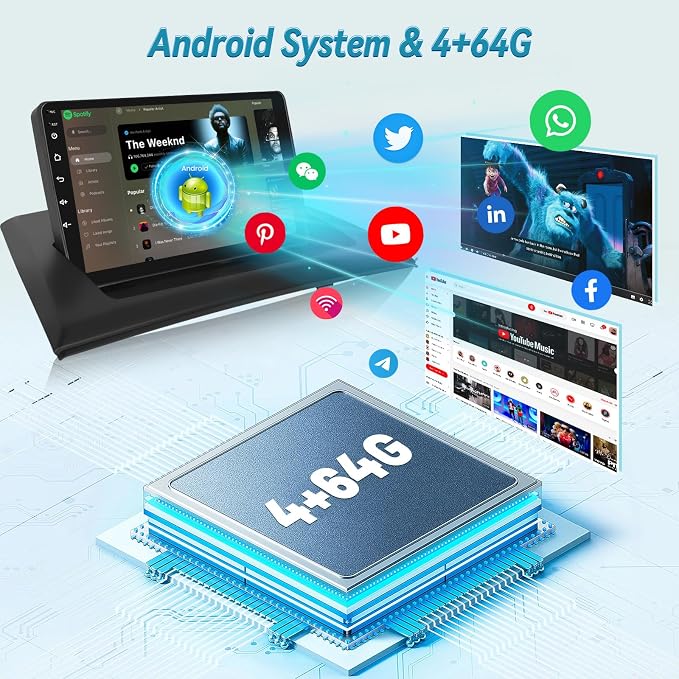 4G+64G 9 inch Radio for BMW X3 2004-2012 Android Touch Screen Car Stereo | Wireless Carplay/Android Auto/32 EQ Audio/1280 * 720 Screen/SWC/Bluetooth