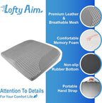 Car Seat Cushion, Car Seat Pillow, Automotive Cushion | Memory Foam Car Seat Cushion for Long Driving, Butt Pillow for Pain Relief, Driver Seat Cushion for Car, Office, Dark Gray