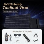 Molle Visor Panel Organizer, Tactical Car Sun Visor Organizer Molle Patch Panel Vehicle Visor Storage Holder Pouch, Molle Webbing with Hook-and-Loop Straps for Cars, Trucks, Suvs etc.
