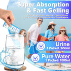Poo Powder for Portable Toilet Gel Powder, Camping Toilet Gel 125PCS | Ocean Scent Pee Powder, Eco Toilet Gel for 650ml Urine/10g, Toilet Gel Powder for Outdoor Camping and Hiking