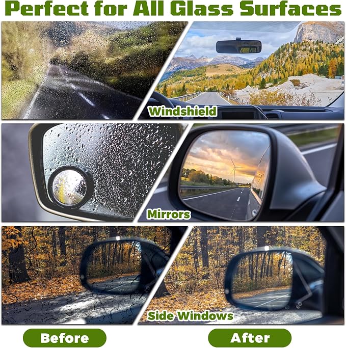 2pcs Automotive Oil film Cleaning Brush Set, 2.0 Upgraded Version Car Cleaning Brush for Car Window, Clear Cars Windshield Cleaner Tool, Universal Glass Wipe Board