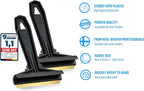 Car Ice Scraper Brass Blade - fast, easy & efficient - [ 2 Pack ] Brass Ice Scraper for Car - Ice Scrapers for Car Windshield Ice Scraper - Original Murska from Europe - for Winter - A054-2 Black
