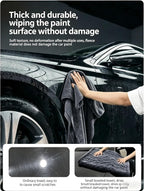 Microfiber Towels for Cars, 1200 GSM XL Car Drying Towel, 24 x 47 in Thick Plush Auto Detailing Towel, Ultra Absorbent Edgeless Car Wash Towel, Lint-Free, Charcoal Grey, 1 Pack