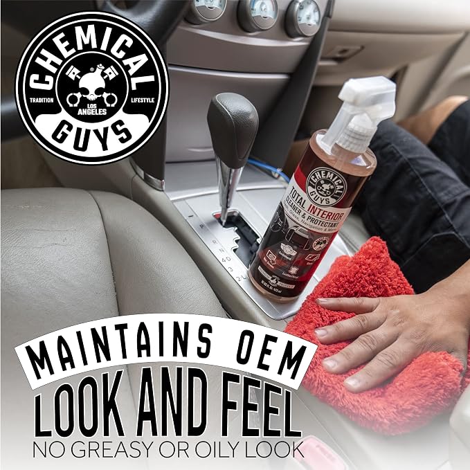 SPI22516 Total Interior Cleaner & Protectant (Safe on Dash, Leather, Vinyl, Plastics, Trim, Glass, Fabric & More), 16 Fl Oz (Pack of 2) (Black Cherry Scent)