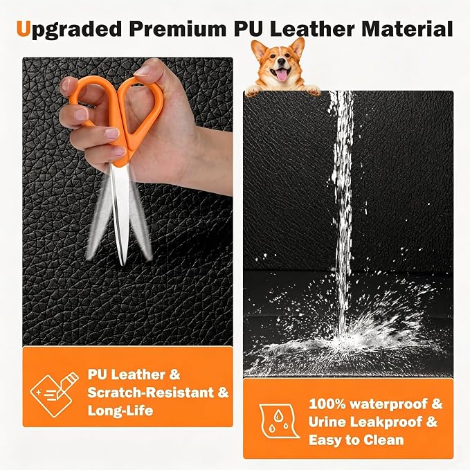Dog Car Seat Cover for Back Seat, Hard Bottom Back Seat Extender for Pets | Heavy Duty Waterproof Scratch Proof Nonslip Durable Back Seat Covers, Upgraded Material, Easy to Clean, Holds 400lb
