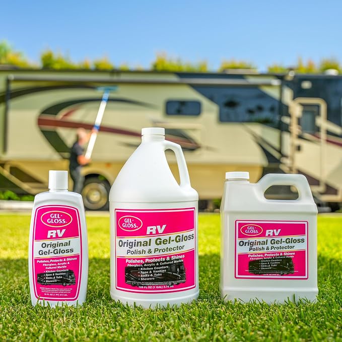 RV Polish w/Carnauba Cleaner Wax Formulation for a Protective Coating - Removes Water Spots, Light Scratches & Stains While Restoring Color & Shine, 1-Gallon (128 oz)
