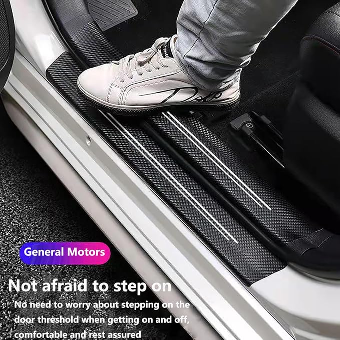 Door sill Protector, Door sill Scratch Protection (Suitable for Most car Models) Anti-Scratch Protection Strips（9PC red）