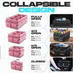 Trunk Organizer with Cooler For SUV Car Trunk, Foldable Storage, Car Accessories for Women Men, Collapsible Bag, 600D Oxford, Non Slip Bottom, Straps, Soft Cover (105L)
