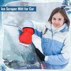 Ice Scraper with Glove Waterproof Ice Scrapers for Car Windshield No Scratch Comfortable Removal Snow Mitt Glove Windproof Warm for SUV Vehicle Truck Snow Quickly Removal