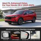 Passenger Side Mirror Compatible With 2023 2024 2025 2026 2027 Honda CRV With Power Glass Heated Turn Signal Light Blind Spot Light Manual Folding 8-Pins Black