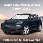 Windshield Sunshade Compatible for Porsche Cayenne 2019-2023 2024 2025, Sun Visor for Front Windshield & Window Sun Shade Cover, UV Heat Blocker & Protector, Car Accessories